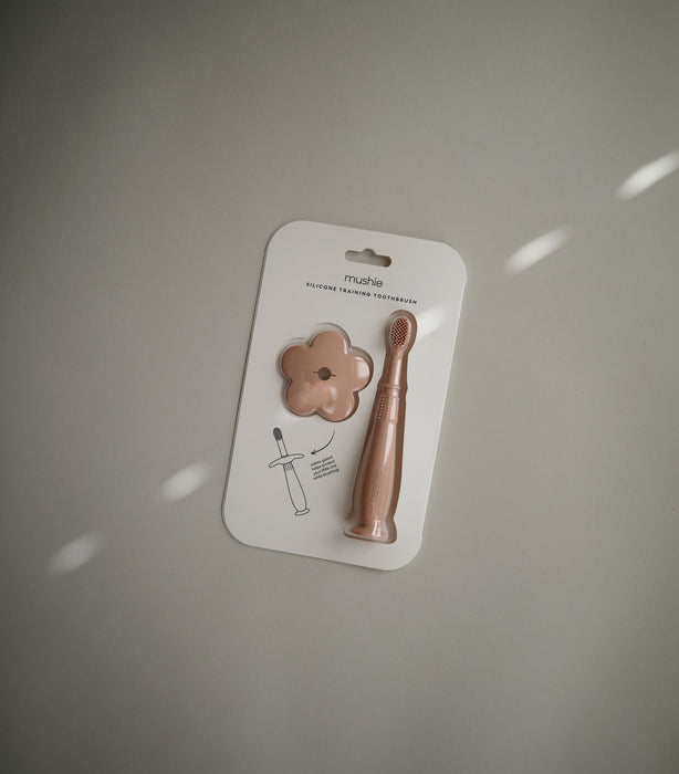 Mushie silikoninen ensihammasharja (Blush, Flower)