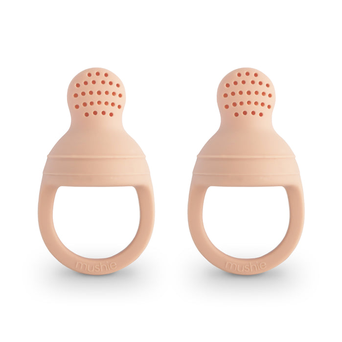 Mushie silikoninen maistelututti 2-pack (Blush)