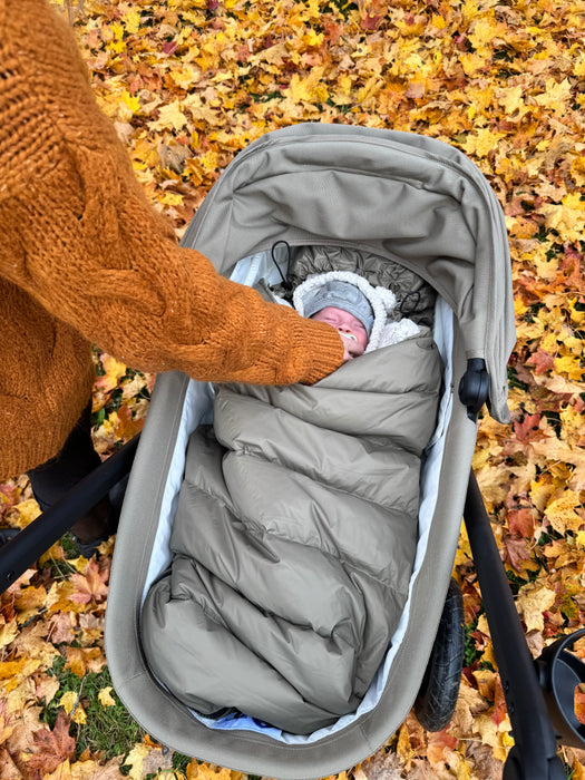 Lämpöpussi vaunuihin ja rattaisiin (untuva, beige)