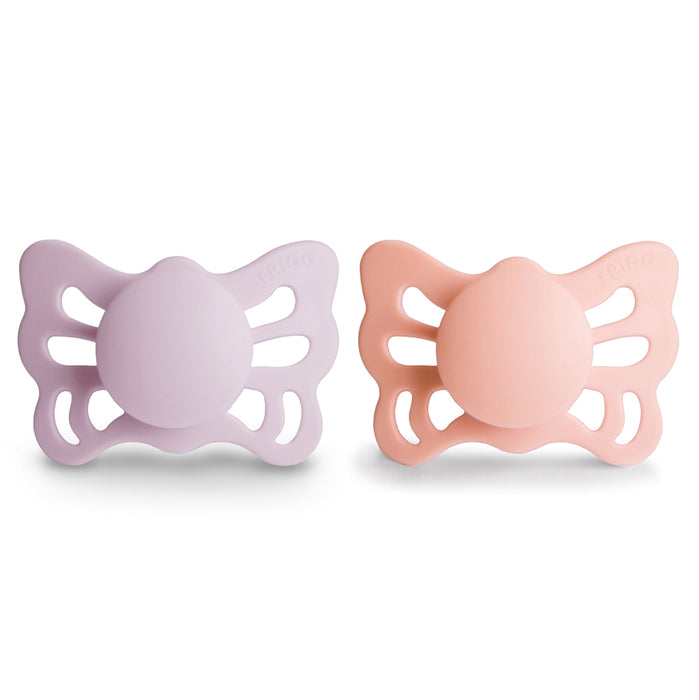 FRIGG Butterfly Tutit (Soft Lilac/Peach, anatominen, silikoni) 1-koko
