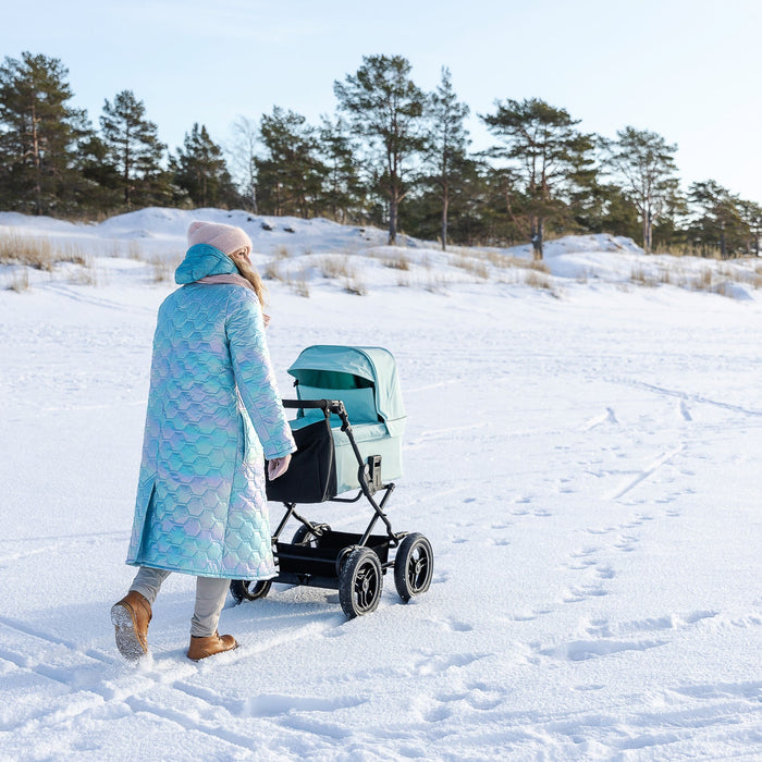 Lastenvaunut, jotka kulkevat lumessa
