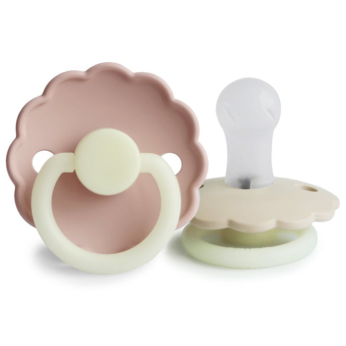 FRIGG Daisy Tutit/Yötutit 2-pack (Blush/Cream, pyöreä, silikoni) 1-koko