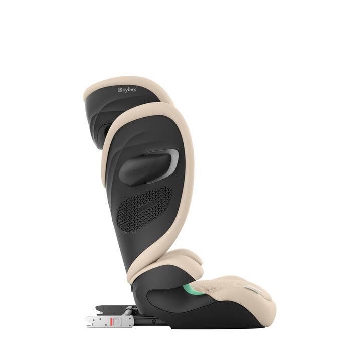 Cybexin Solution G2 turvavyöistuin Almond Beige värissä sivusta kuvattuna
