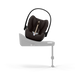 Cybex Cloud G3 Plus värissä Chocolate Brown. Kuvattuna kiinni jalustassa.