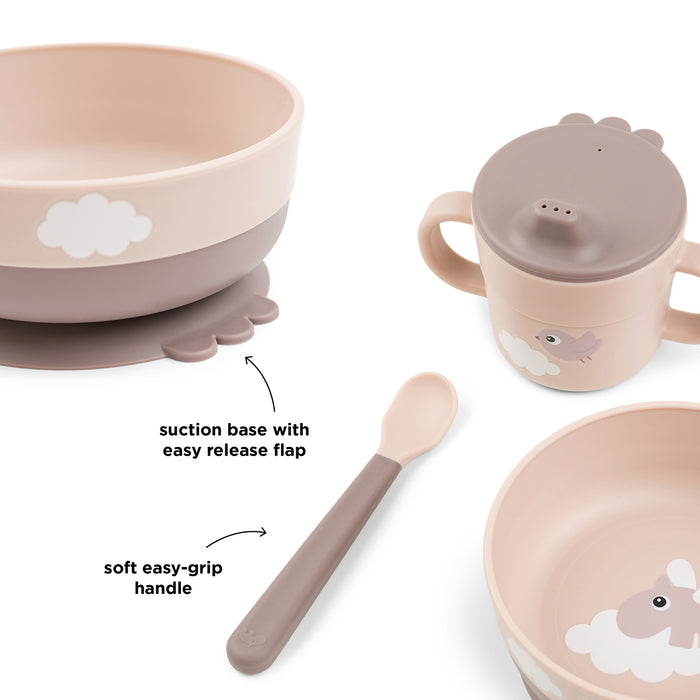 Done by Deer vauvan ensiastiasetti yksityiskohdat (vaaleanpunainen)