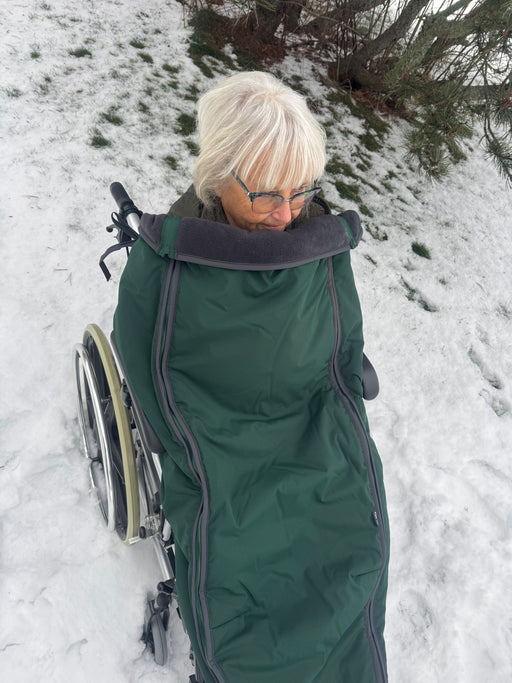 Lämpöpussi pyörätuoliin