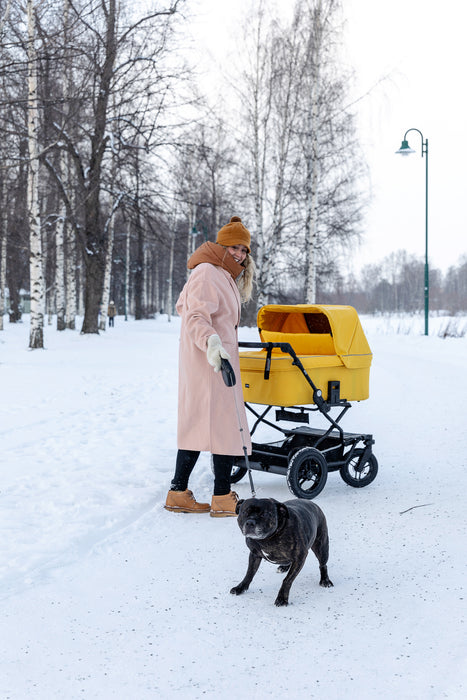 Sisu Starttipaketti kaksosille (yhdistelmävaunut kiinteillä renkailla, kaukalot, adapterit, lisävarusteet)