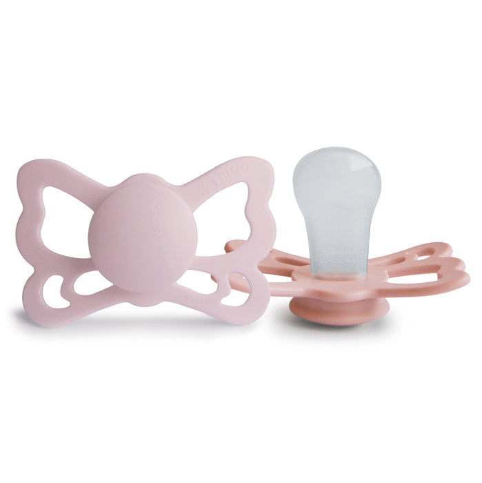 FRIGG Butterfly Tutit 2-pack (Peach/Primrose, anatominen, silikoni) 2-koko