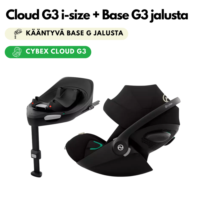 Cybex Cloud G3 i-Size turvakaukalo + Base G3 jalusta