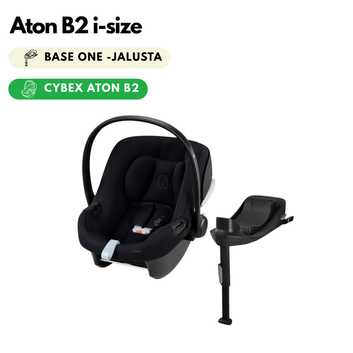 UUDISTETTU! Cybex Aton B2 i-Size turvakaukalo + Base One -jalusta