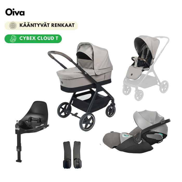 Oiva Starttipaketti (Yhdistelmävaunut ja Cloud T PLUS-kaukalo jalustalla)