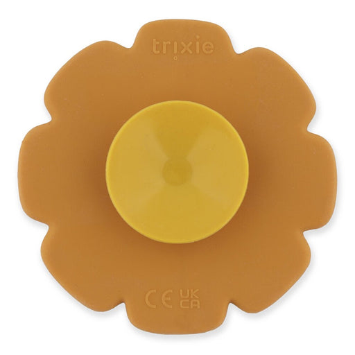 Trixie pyörivä spinner imukuppilelu (leijona) keltainen kuvattuna takaa